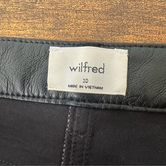 Aritzia Wilfred The Melina Pant High-waisted Vegan Leather Pants Size 10 EUC - Picture 8 of 8